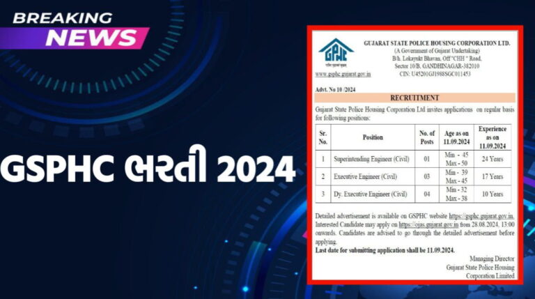 GSPHC ભરતી 2024